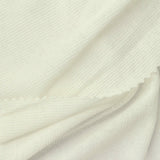 100% Polyester Rib Knit Fabric, 110 gsm, 125 cm — White — photo 1