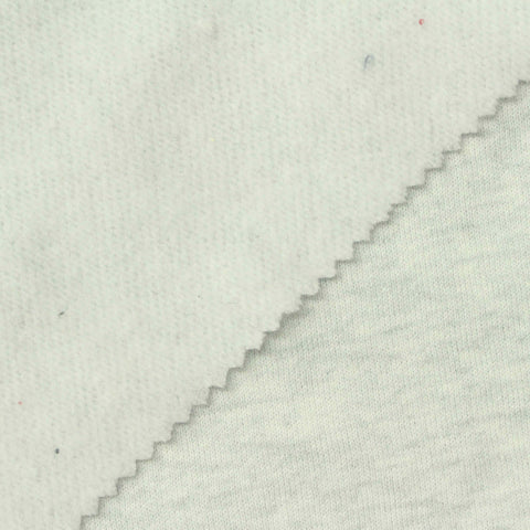 Heather Brushed Cotton Polyester French Terry Fabric, 320 gsm, 180 cm — Grey