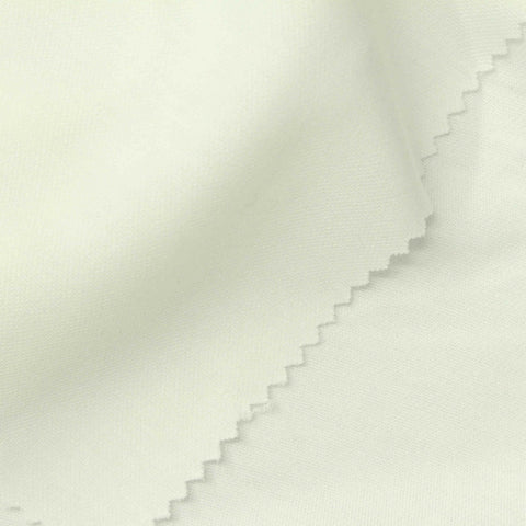 Polyester Cotton Piqué Knit Fabric, 193 gsm, 180 cm — White