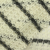 Black Horizontal-Stripe Rib Knit, Polyester, 165 gsm — photo 1