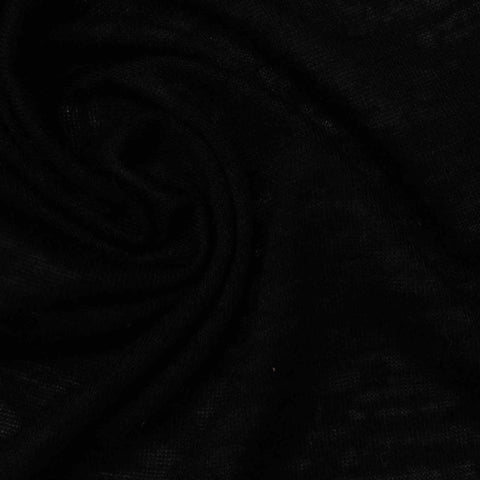 Polyester Viscose Jersey Knit Fabric, 120 gsm, 158 cm — Black