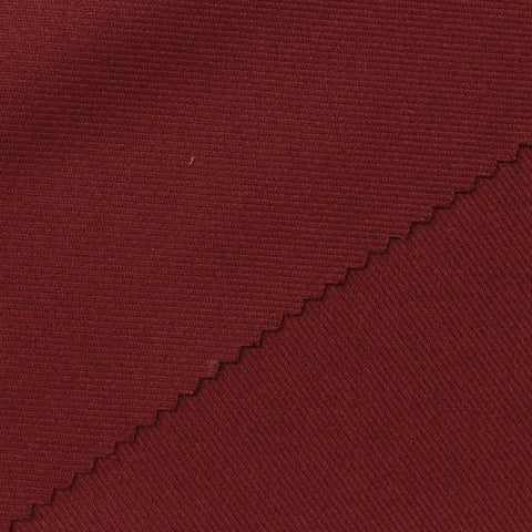 Polyester Viscose Stretch Twill Fabric, 290 gsm, 150 cm — Red