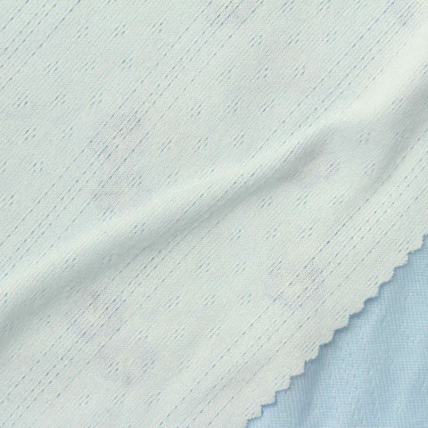 Blue Flowers Rib Knit, Polyester