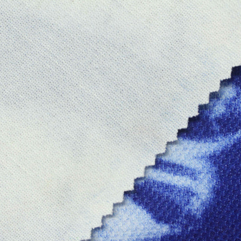 Blue Abstract Knit, Poly-Viscose