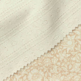 Cream Floral Pointelle Knit, Cotton — photo 1