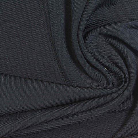 Viscose Stretch Interlock Knit Fabric, 320 gsm, 150 cm — Navy