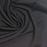 Viscose Nylon Stretch Ponte Knit Fabric, 180 gsm, 155 cm — Black — photo 1