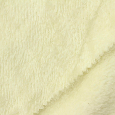 100% Polyester Sherpa Fleece Fabric, 260 gsm, 166 cm — Yellow
