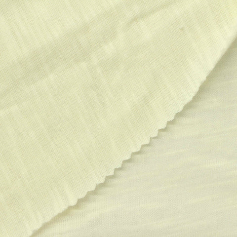 Light Yellow Marl Jersey Knit, Cotton-Poly, 140 gsm