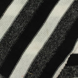 Black Horizontal-Stripe Chunky Knit, Viscose-Poly, 145 gsm — photo 1
