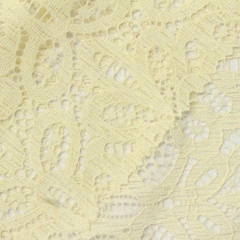 Cream Floral Lace, Nylon, 116 gsm