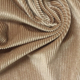 Polyester Stretch Corduroy Fabric, 215 gsm, 165 cm — Khaki — photo 1