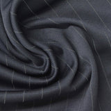 Light Grey Pinstripe Interlock Knit, Polyester — photo 1