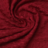 Deep Red Tone-on-Tone Jersey Knit, Polyester — photo 1