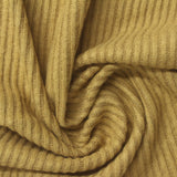 Brushed Viscose Polyester Stretch Rib Knit Fabric, 232 gsm, 150 cm — Khaki — photo 1