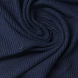 Viscose Polyester Stretch Rib Knit Fabric, 215 gsm — Navy — photo 1