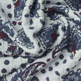 Printed Polyester Stretch Crepe Fabric, 175 gsm, 135 cm — White — photo 1