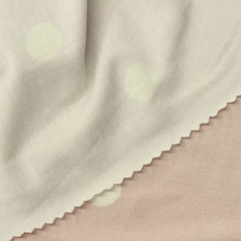 Cream Dots Jersey Knit, Modal