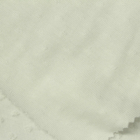 White Tone-on-Tone Dot Jacquard, Viscose-Poly