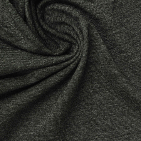 Dark Grey Marl Jersey Knit, 170 gsm