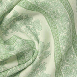 Green Floral Woven, Viscose-Linen, 150 gsm — photo 1