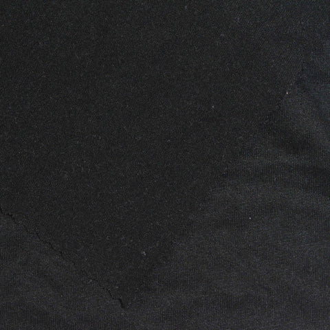 Polyester Stretch Milk Silk Knit Fabric, 180 gsm, 160 cm — Black