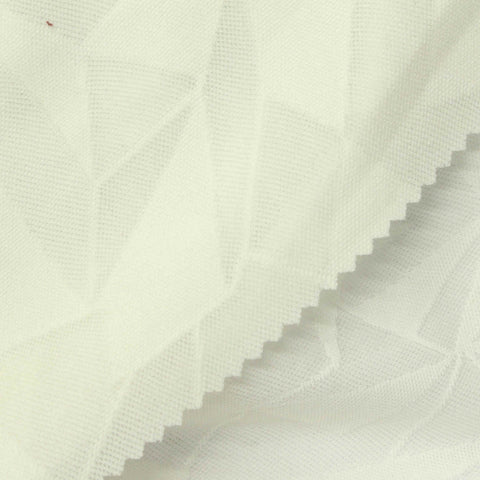White Tone-on-Tone Interlock Knit, Polyester, 145 gsm