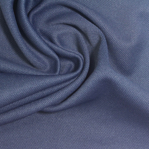 Blue Marl Piqué Knit, Polyester, 149 gsm