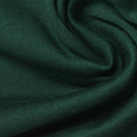 Polyester Cotton French Terry Fabric, 215 gsm, 177 cm — Green