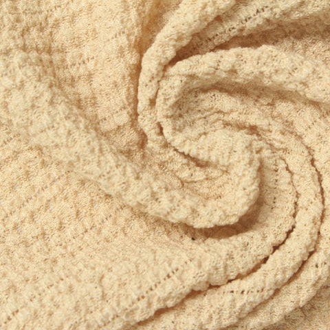 Beige Tone-on-Tone Crepe, Polyester