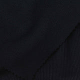 Polyester Cotton Stretch Rib Knit Fabric, 334 gsm, 135 cm — Black — photo 1
