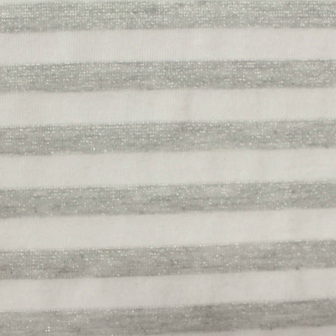 White Stripes Jersey Knit, Polyester