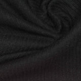 Brushed Viscose Polyester Stretch Rib Knit Fabric, 230 gsm — Black, ref EF-253828 — photo 1