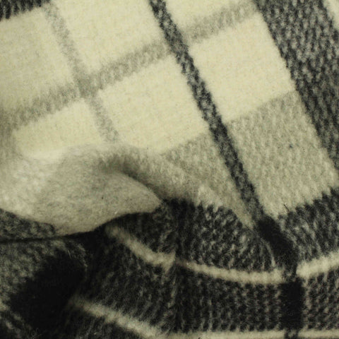 Dark Grey Plaid Knit, Polyester