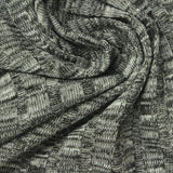 Black Marl Rib Knit, Poly-Viscose, 224 gsm — photo 1