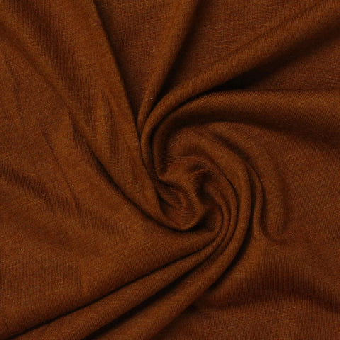 Acrylic Viscose Jersey Knit Fabric, 150 gsm, 160 cm — Brown