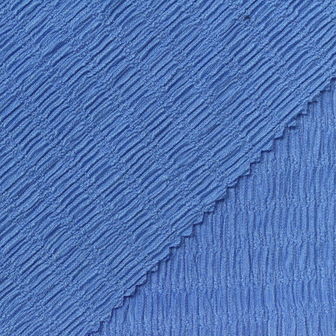 Polyester Stretch Crepe Fabric, 200 gsm, 160 cm — Blue