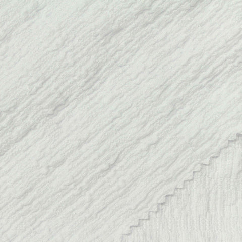 Polyester Stretch Crepe Fabric, 230 gsm, 160 cm — White