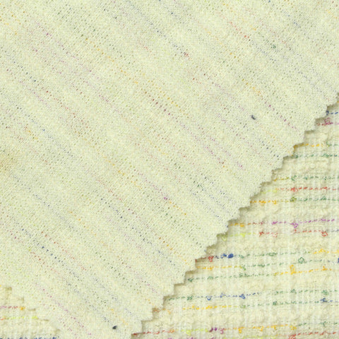 Jacquard Polyester Cotton Stretch Bouclé Fabric, 260 gsm, 156 cm — Yellow