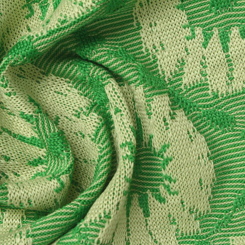 Green Floral Interlock Knit, Spandex