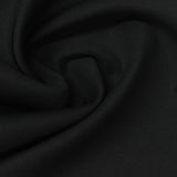 Washed Polyester Modal Stretch Scuba Knit Fabric, 320 gsm, 150 cm — Black — photo 1