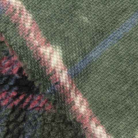 Red Plaid Knit, Polyester