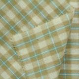 Beige Plaid Woven, Cotton — photo 1