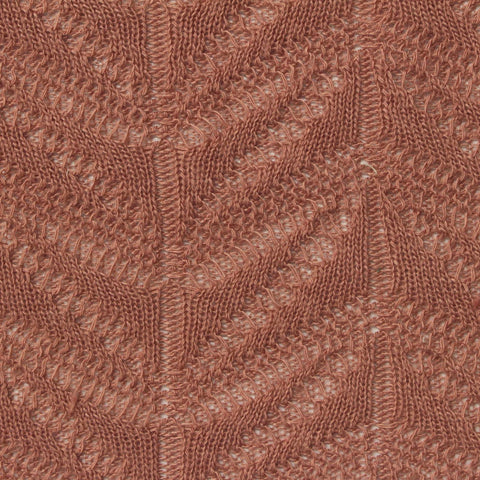 Terracotta Openwork Pointelle Knit, Polyester