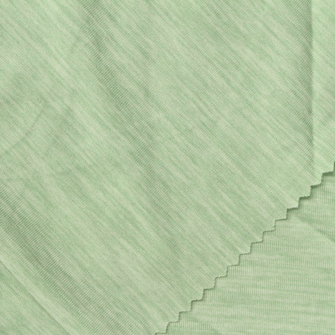 Light Green Marl Jersey Knit, Polyester, 180 gsm
