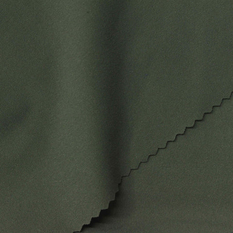 Brushed Nylon Stretch Interlock Knit Fabric, 210 gsm, 152 cm — Green