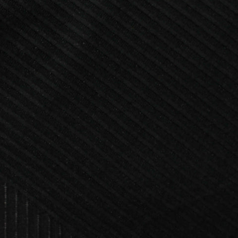 Black Vertical-Pinstripe Rib Knit