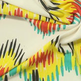 Yellow Abstract-Brushstroke Jersey Knit, Polyester — photo 1