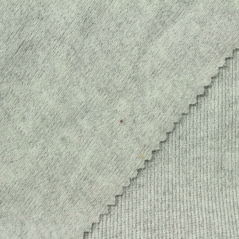 Light Grey Marl Rib Knit, Polyester, 230 gsm, 175 cm