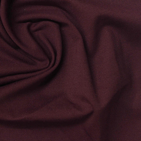 Nylon Viscose Stretch Ponte Knit Fabric, 190 gsm, 163 cm — Red